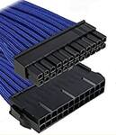 Кабель для блока питания ZET GAMING Power Set синий/черный 24-pin (ATX)-->24-pin (ATX)