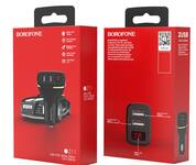 Автомобильное зарядное устройство BOROFONE BZ11 Speed map, 2*USB, 2.1A, черный, дисплей