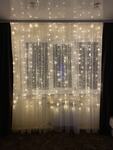 Гирлянда штора, светодиодные LED лампы 320л., 3 x 2 м., Бело-желтая