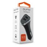 АЗУ Qumo 3A, 2 USB, 1A+2A, черный (Модель Charger 0061)
