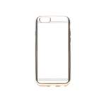 Задняя накладка для iPhone 6/6S (4.7") (силикон, прозрачная, с окантовкой под хром)