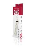 Сетевой фильтр Smartbuy One, 10А, 2 200 Вт, 5 розеток, длина 1,8 м, белый (SBSP-18-W)