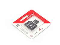 Карта памяти micro SDHC Smartbuy  4GB Class 10 (с адаптером SD)