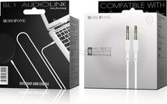 Дата-кабель AUX BOROFONE "BL1"  (белый)