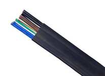 Кабель телефонный "Light" плоский, четырехпроводной, многожильный, черный