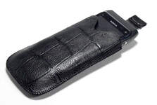 Футляр для Nokia  N73 (черная кожа с бархатной подкладкой)