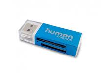 Картридер Human Friends  Speed Rate "Glam" Blue, All-in-one, Micro MS(M2), SD, T-flash, Micro SD, MS