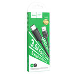 Кабель USB HOCO X88 Gratified USB - Type-C, 3A, 1 м, черный