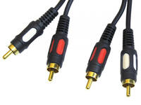 Кабель 3.5мм стерео - 2x RCA  "позолоченный" 4.0x8.0мм 10.0м 