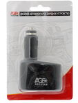 Разветвитель в гнездо прикуривателя Agestar AS-216 (2 прикуривателя)