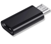 Переходник универсальный, USB micro USB (M) - Type-C (F), черный