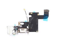 Шлейф для iPhone 6 + разъем зарядки + разъем гарнитуры (белый)