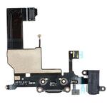 Шлейф для iPhone 5 + разъем зарядки + разъем гарнитуры + микрофон + антенна (черный)