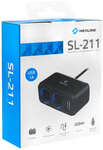Разветвитель Neoline SL-211 на 2 прикуривателя 1 USB с кабелем