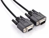 Кабель удлинитель COM порта RS232 9F-9M, 1.8 метра, черный